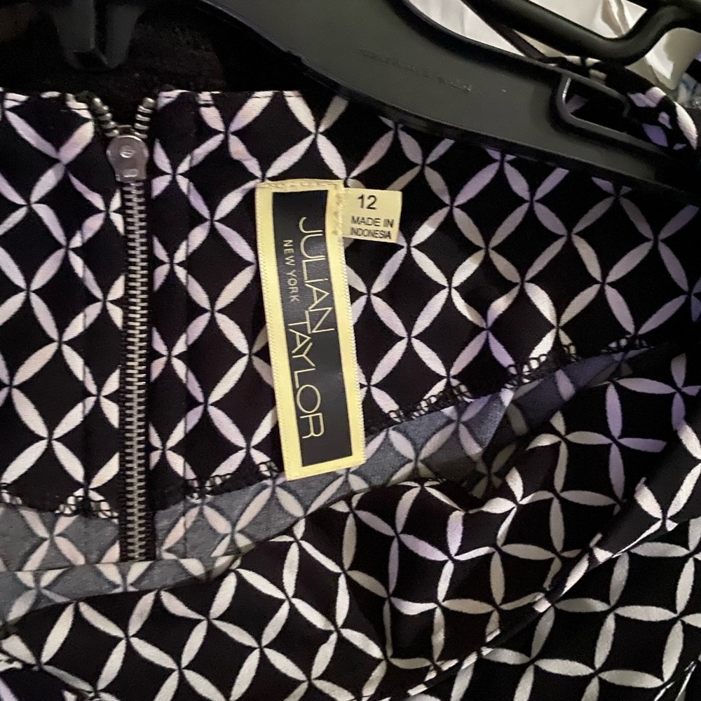 Julian Taylor Black and White Geometric Dress
